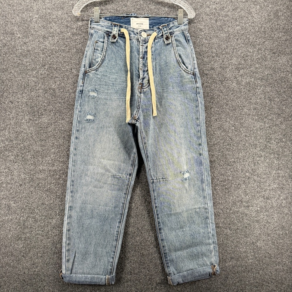 One Teaspoon Jeans Womens 22 Safari Blue High Rise Button Fly‎ Baggy 90s Hippie